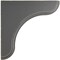 Ekena Millwork 1 3/4"W x 5 1/2"D x 5 1/2"H Eaton Wood Vintage Decor Bracket, Black BKTWD02X06X06EABL - alternate 2